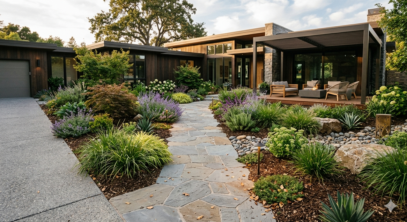 Luxury La Palma hardscape and outdoor living project by Mayan Landscaping in Orange County